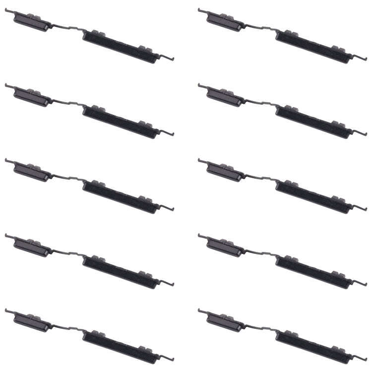 For Samsung Galaxy M01 Core SM-M013 10pcs Power Button + Volume Control Button(Black)