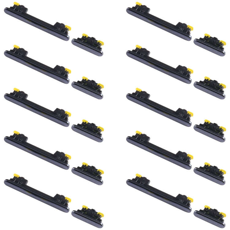 For Samsung Galaxy A33 5G SM-A336 10pcs Power Button + Volume Control Button(Black)