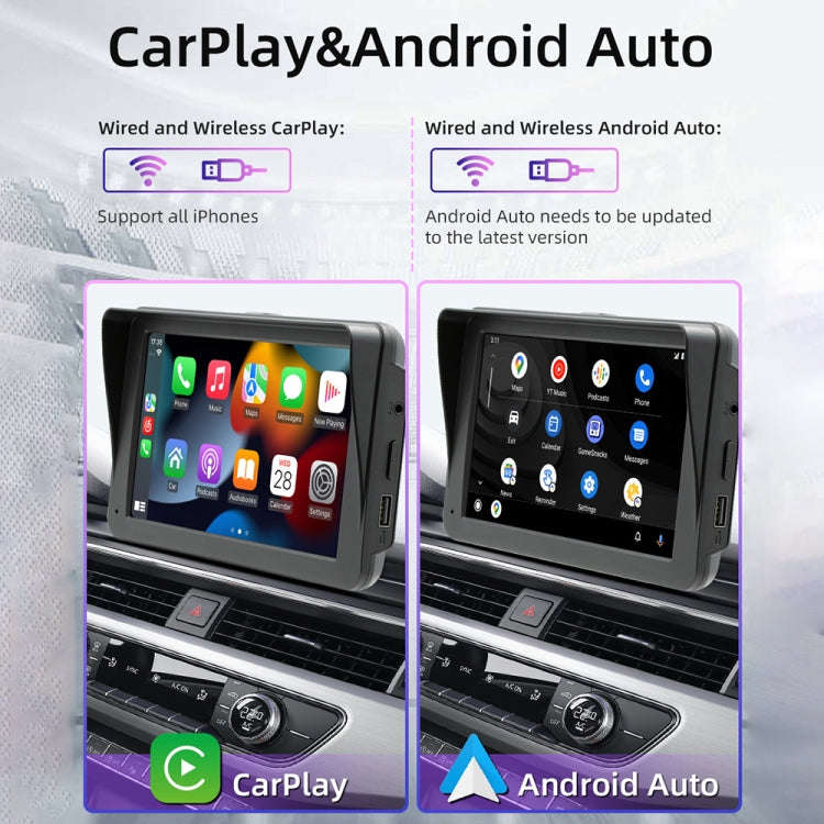 SunShade Style Car MP5 Player 7 inch Wireless CarPlay, Support Mobile Phone Interconnection