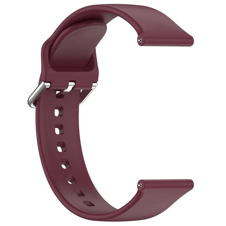24mm Universal Small Waist Silicone Watch Band(Wine Red)