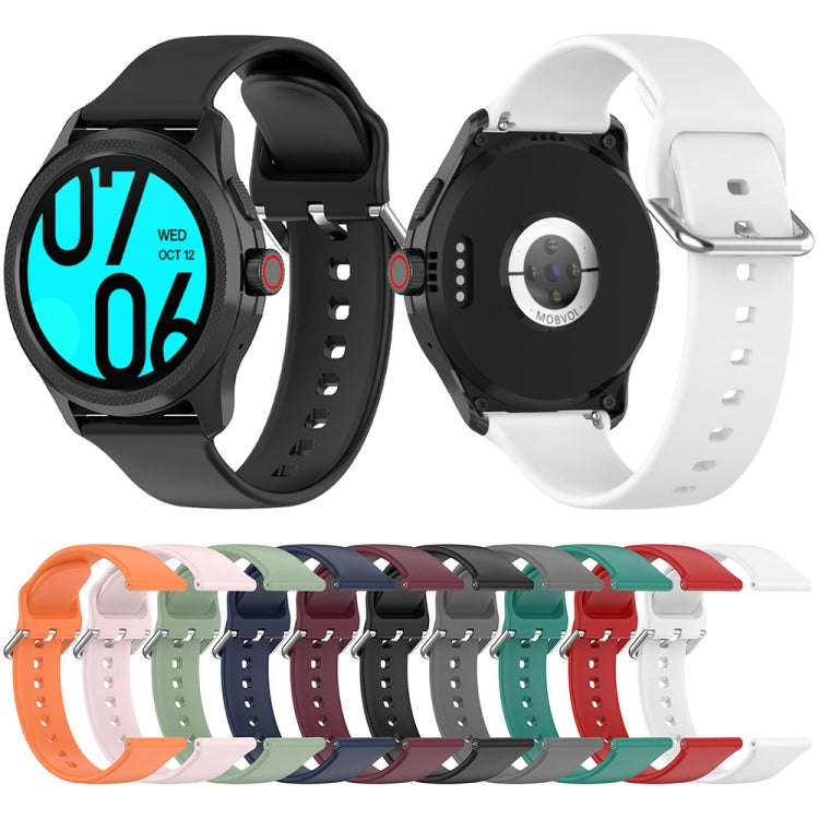 24mm Universal Small Waist Silicone Watch Band(Pine Green)