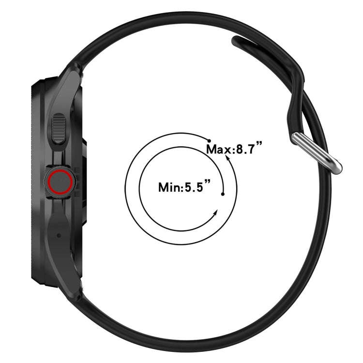 24mm Universal Small Waist Silicone Watch Band(Red)