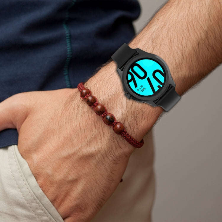 24mm Universal Small Waist Silicone Watch Band(Wine Red)