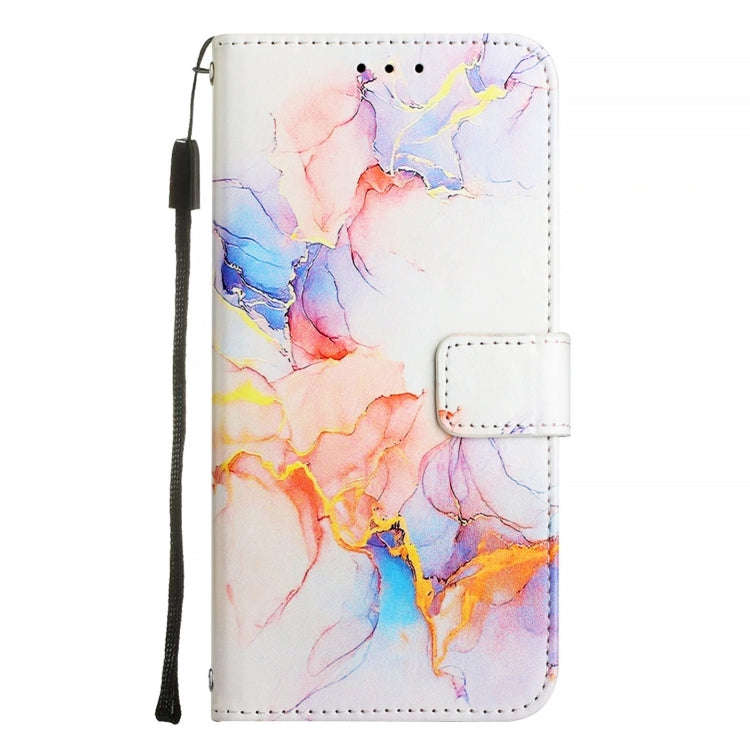 For Huawei P50 PT003 Marble Pattern Flip Leather Phone Case(Marble White)