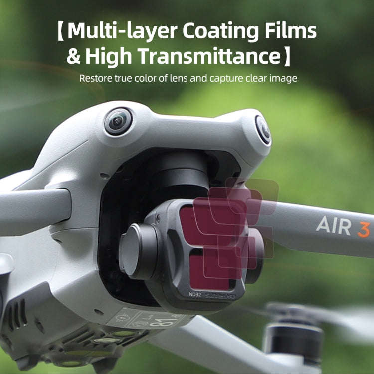 For DJI Air 3 Sunnylife Camera Lens Filter, Filter:6 in 1 MCUV CPL ND4 ND8 ND16 ND32