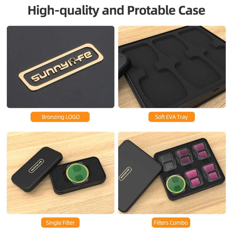 For DJI Air 3 Sunnylife Camera Lens Filter, Filter:4 in 1 ND4 ND8 ND16 ND32
