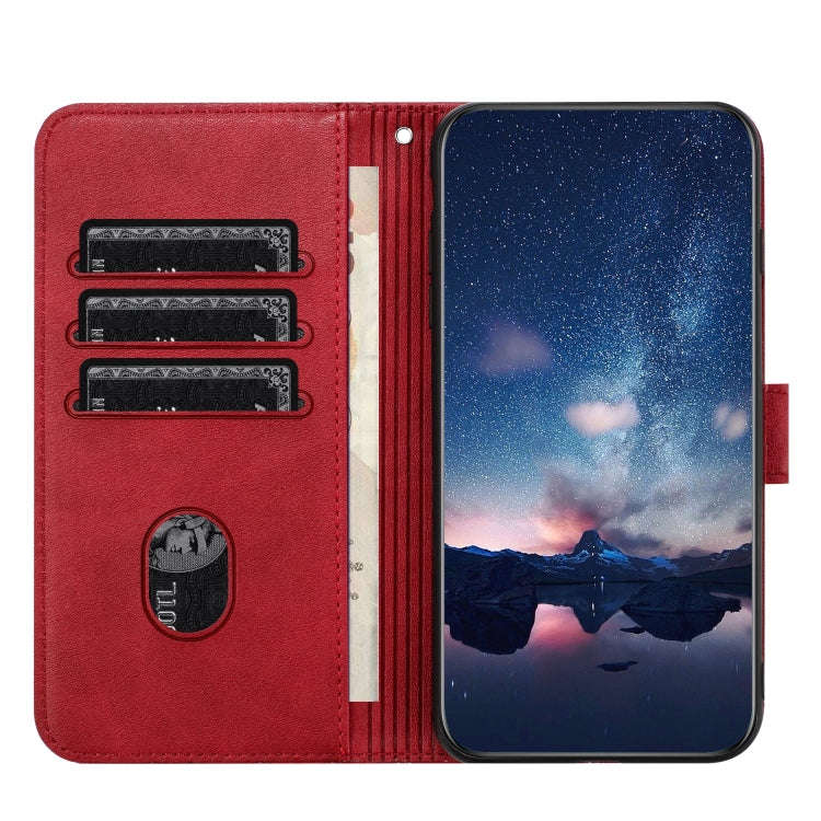 For Xiaomi Redmi Note 12S Rhombic Texture Leather Phone Case with Lanyard(Red)
