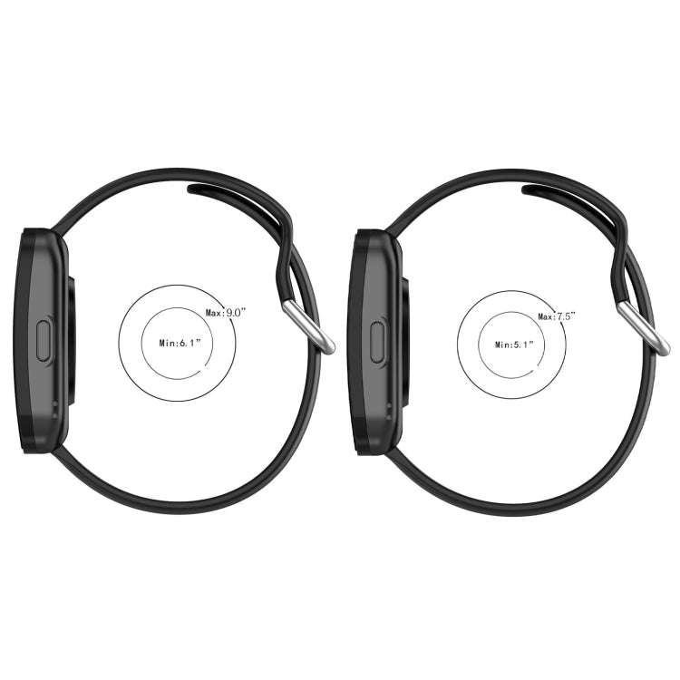 For Amazfit Bip 5 Silicone Watch Band, Size:L Size(Rock Blue)