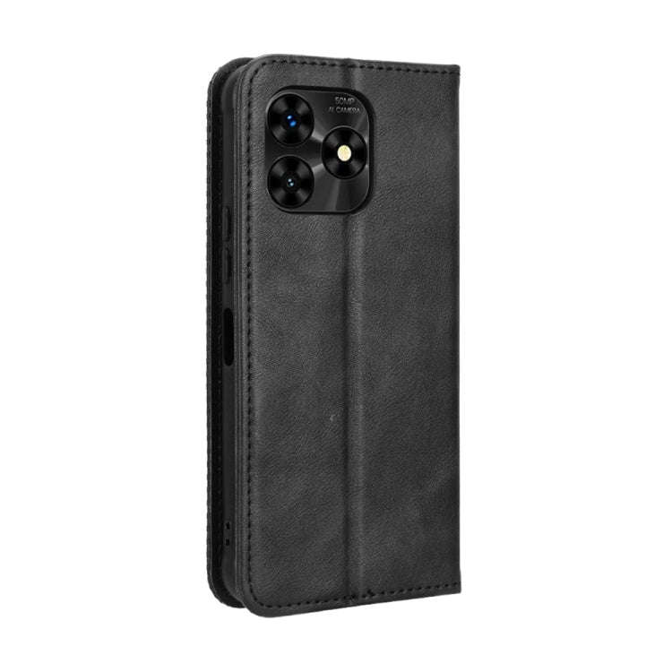 For Umidigi G5 / G5A Magnetic Buckle Retro Texture Leather Phone Case(Black)