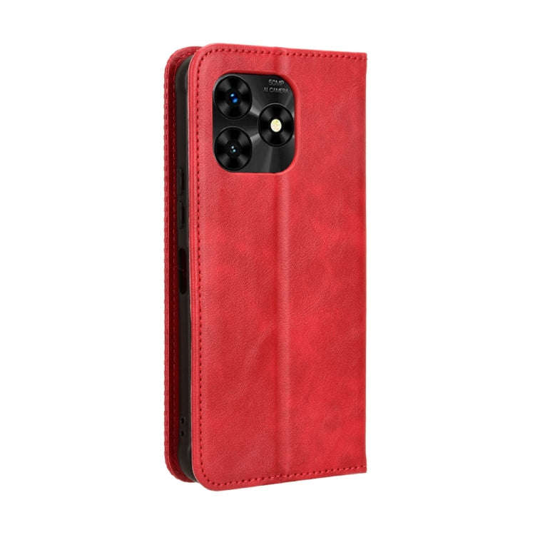 For Umidigi G5 / G5A Magnetic Buckle Retro Texture Leather Phone Case(Red)