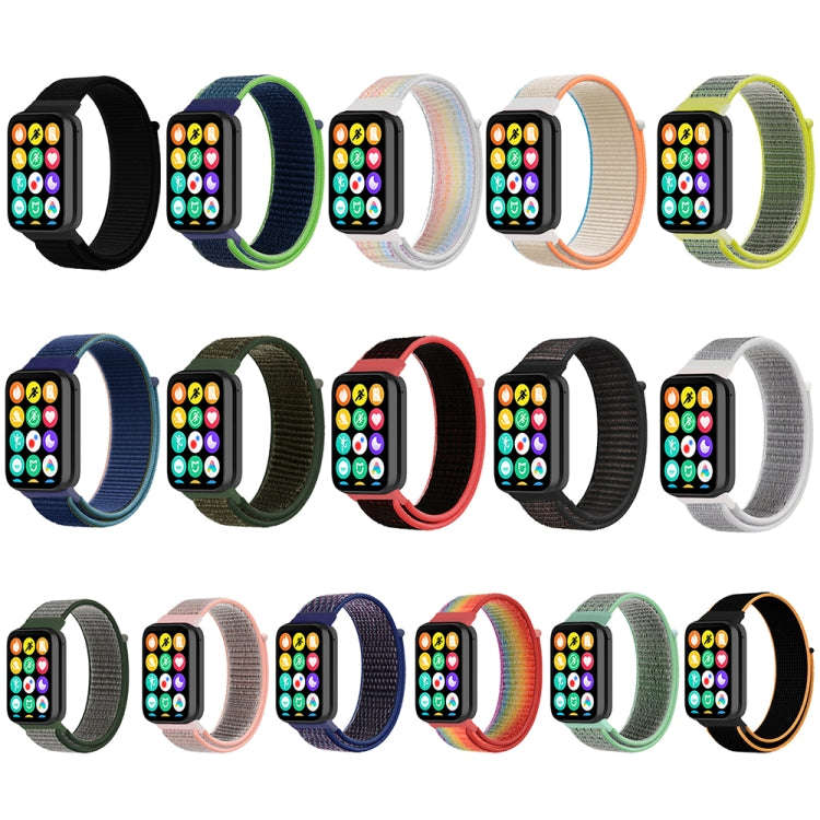 For Xiaomi Band 10 Pro / Redmi Watch 6 / 5 Nylon Loop Watch Band(Black Orange)