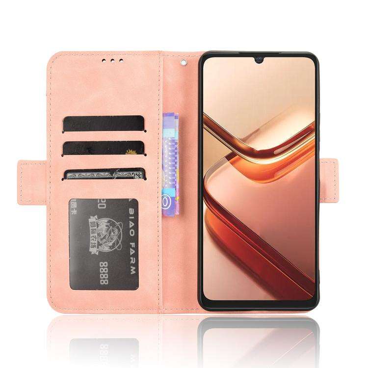 For Doogee Note 58 / Note 58 Pro Skin Feel Calf Texture Card Slots Leather Phone Case(Pink)