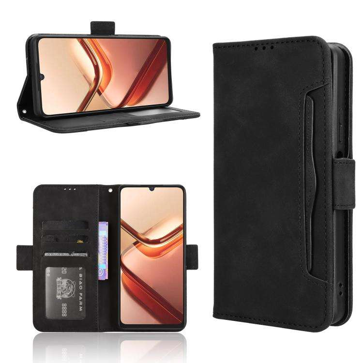 For Doogee Note 58 / Note 58 Pro Skin Feel Calf Texture Card Slots Leather Phone Case(Black)