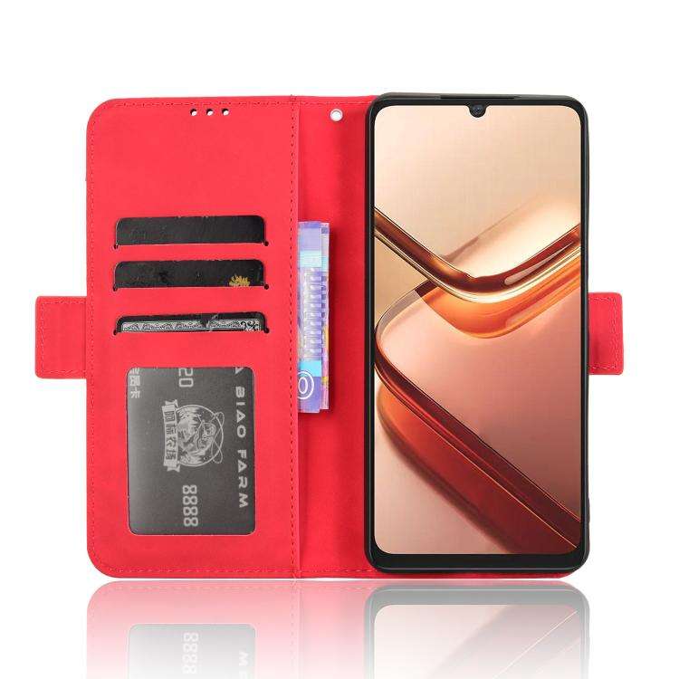 For Doogee Note 58 / Note 58 Pro Skin Feel Calf Texture Card Slots Leather Phone Case(Red)