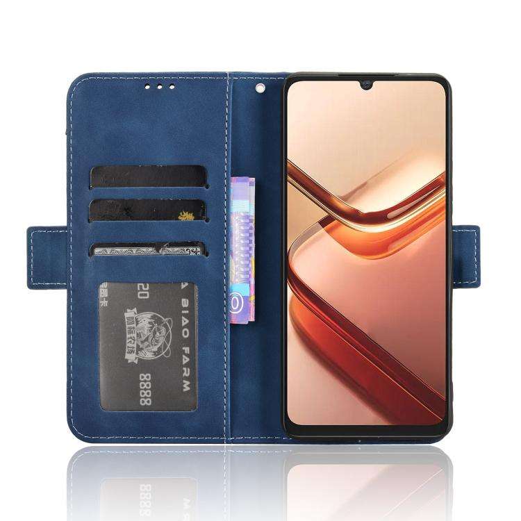 For Doogee Note 58 / Note 58 Pro Skin Feel Calf Texture Card Slots Leather Phone Case(Blue)