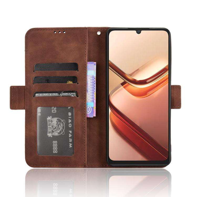 For Doogee Note 58 / Note 58 Pro Skin Feel Calf Texture Card Slots Leather Phone Case(Brown)