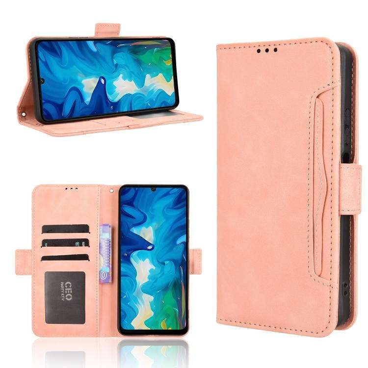 For Doogee Note 59 / Note 59 Pro Skin Feel Calf Texture Card Slots Leather Phone Case(Pink)