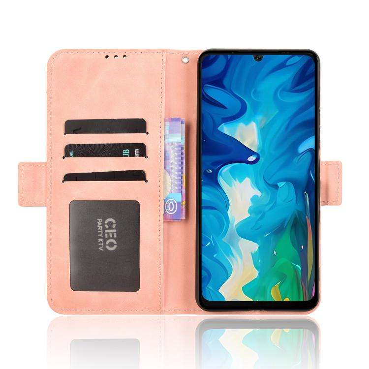 For Doogee Note 59 / Note 59 Pro Skin Feel Calf Texture Card Slots Leather Phone Case(Pink)