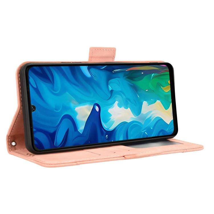For Doogee Note 59 / Note 59 Pro Skin Feel Calf Texture Card Slots Leather Phone Case(Pink)