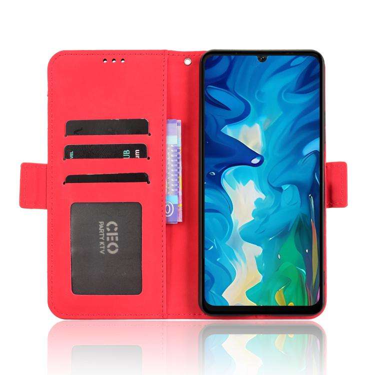 For Doogee Note 59 / Note 59 Pro Skin Feel Calf Texture Card Slots Leather Phone Case(Red)