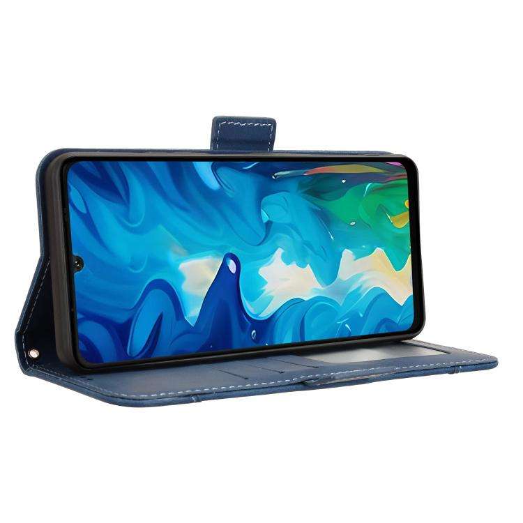 For Doogee Note 59 / Note 59 Pro Skin Feel Calf Texture Card Slots Leather Phone Case(Blue)