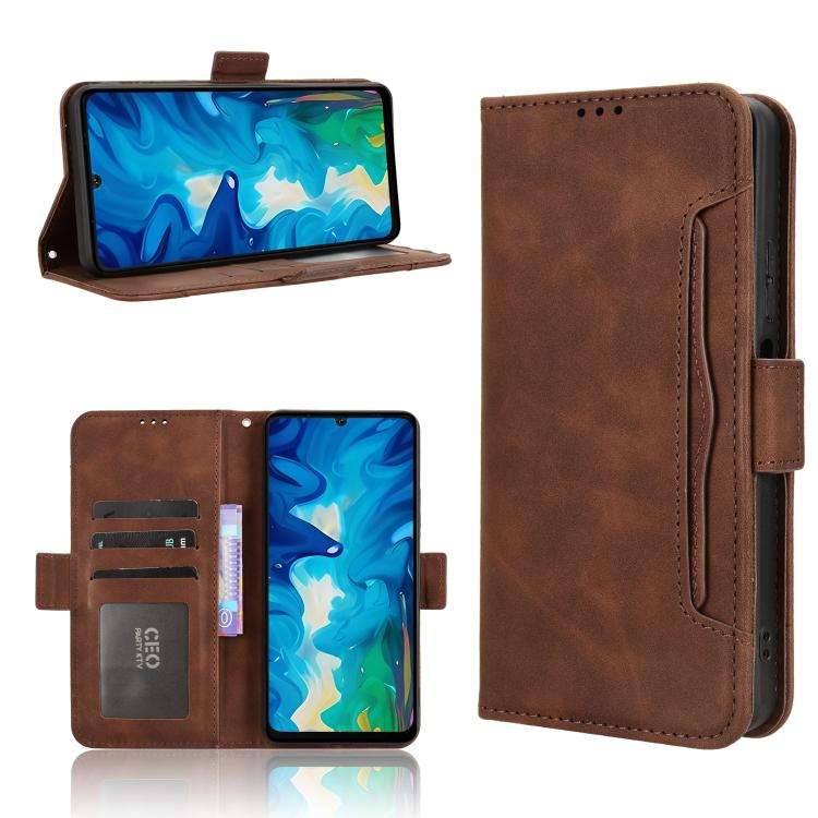 For Doogee Note 59 / Note 59 Pro Skin Feel Calf Texture Card Slots Leather Phone Case(Brown)