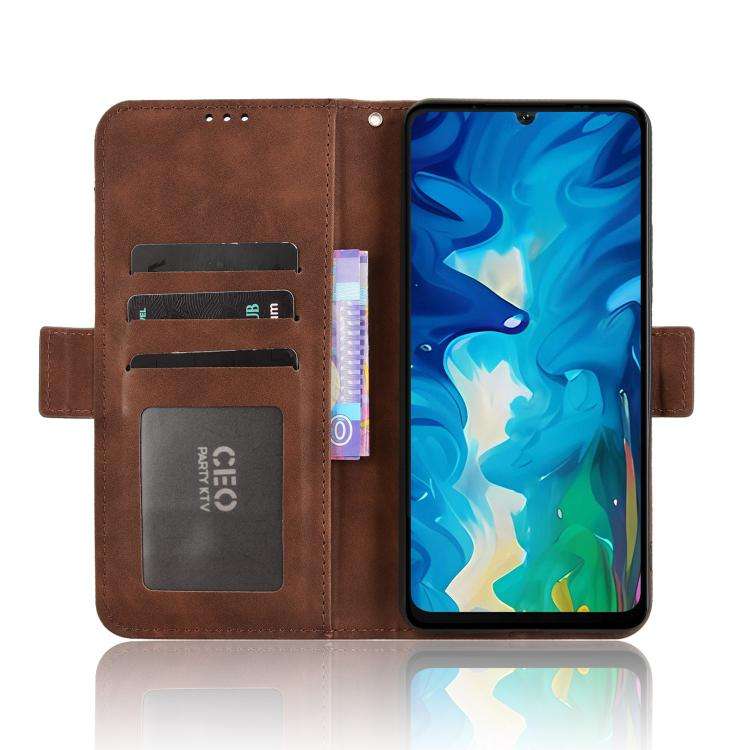 For Doogee Note 59 / Note 59 Pro Skin Feel Calf Texture Card Slots Leather Phone Case(Brown)