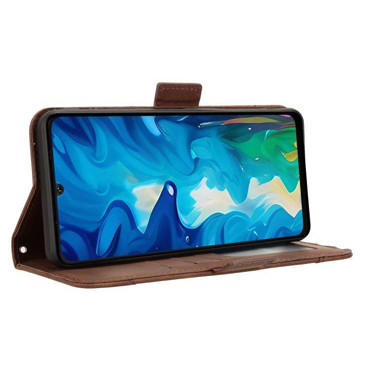 For Doogee Note 59 / Note 59 Pro Skin Feel Calf Texture Card Slots Leather Phone Case(Brown)