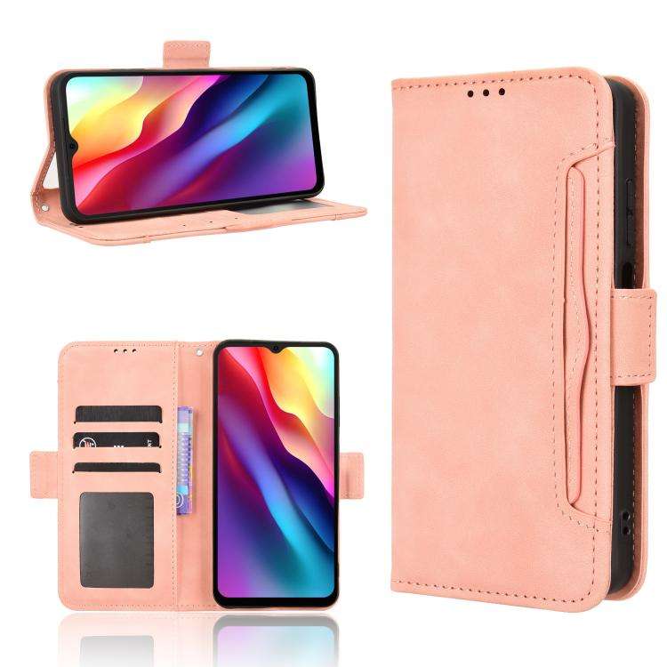 For Doogee Note 56 / Note 56 Pro Skin Feel Calf Texture Card Slots Leather Phone Case(Pink)