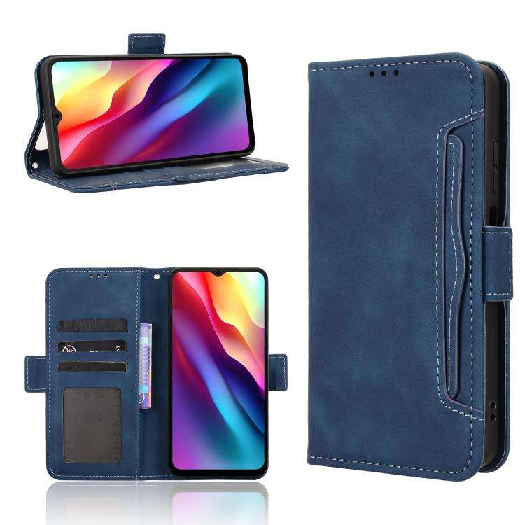 For Doogee Note 56 / Note 56 Pro Skin Feel Calf Texture Card Slots Leather Phone Case(Blue)