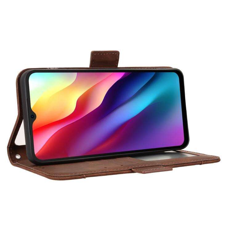 For Doogee Note 56 / Note 56 Pro Skin Feel Calf Texture Card Slots Leather Phone Case(Brown)
