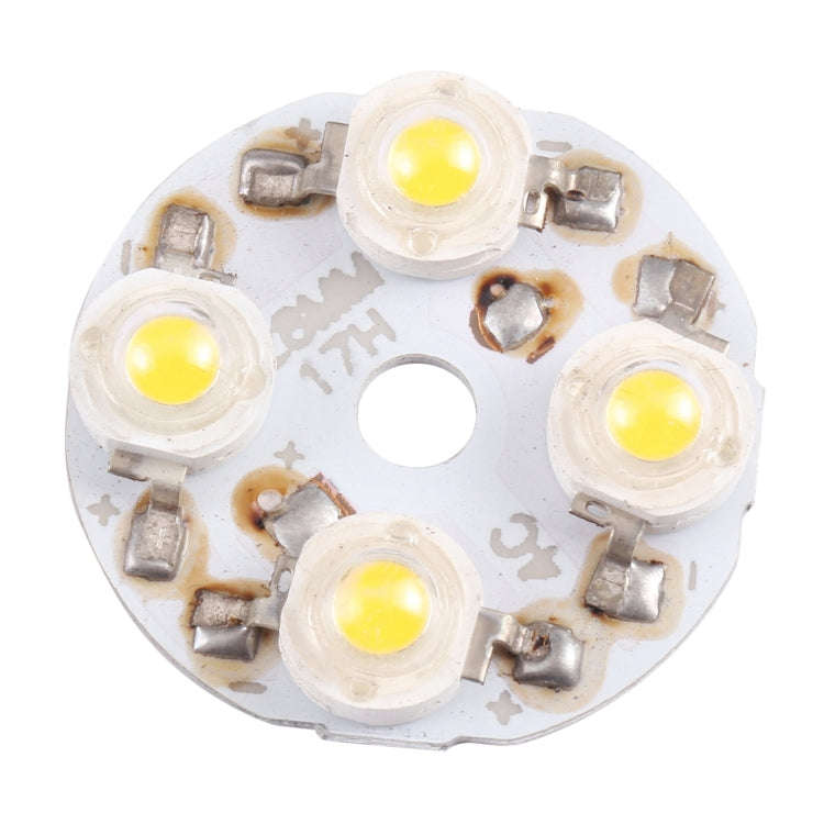 4W 4 LEDs Module Lamp Ceiling Lighting Source 28mm, DC12V(Warm White Light)