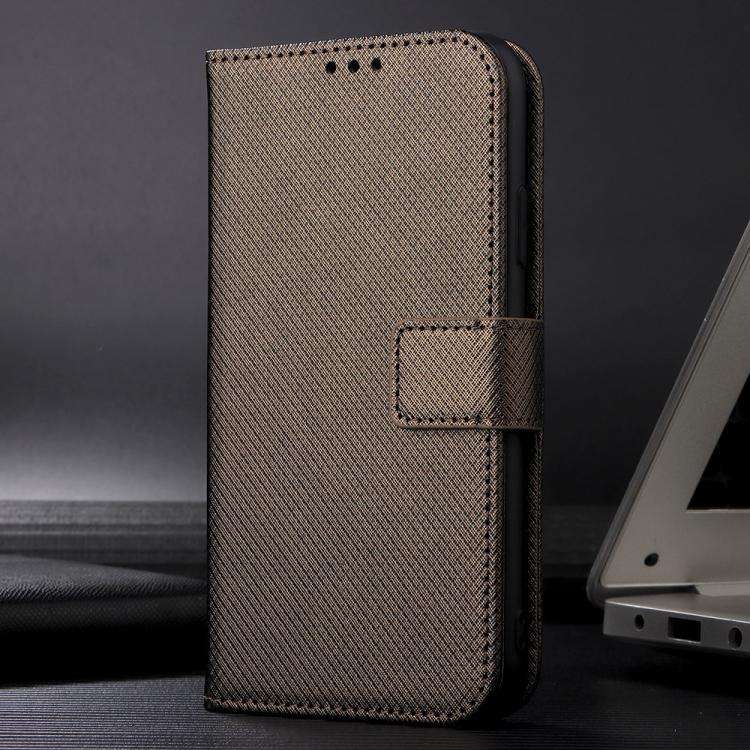 For Doogee Note 58 / Note 58 Pro Diamond Texture Leather Phone Case(Brown)