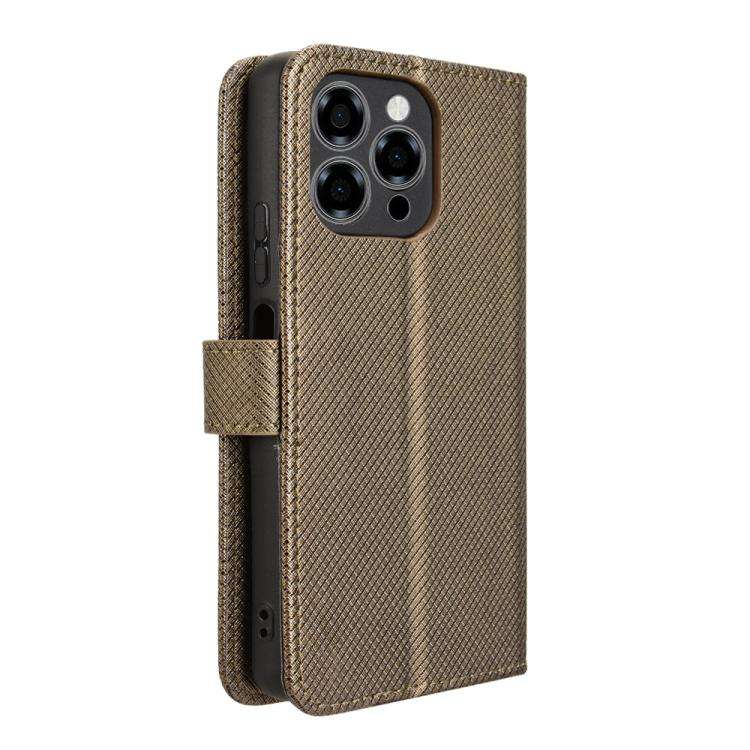 For Doogee Note 58 / Note 58 Pro Diamond Texture Leather Phone Case(Brown)
