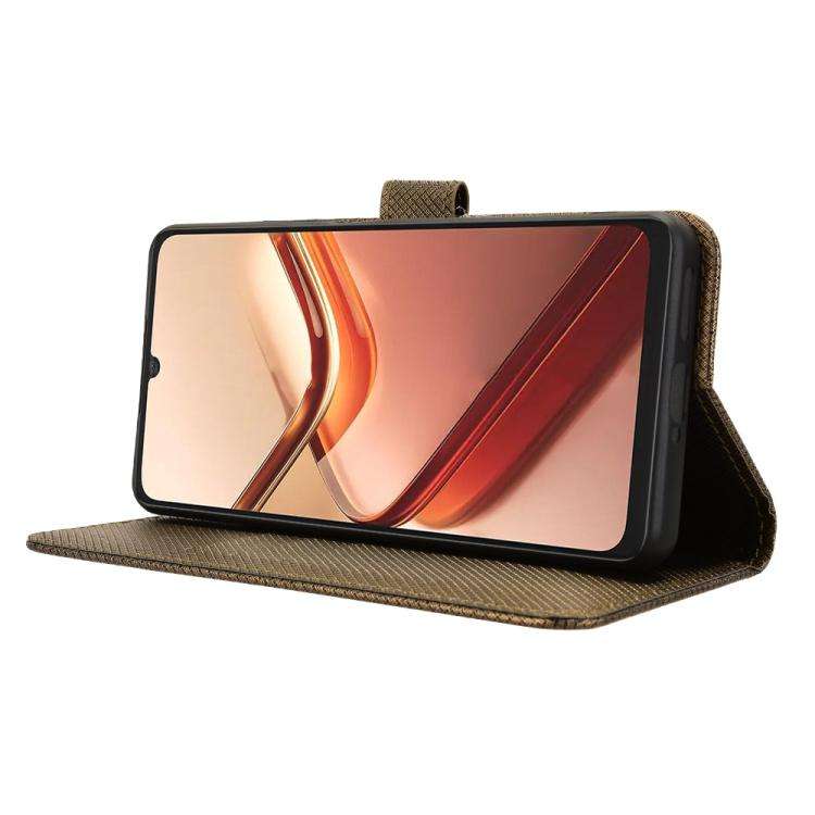 For Doogee Note 58 / Note 58 Pro Diamond Texture Leather Phone Case(Brown)