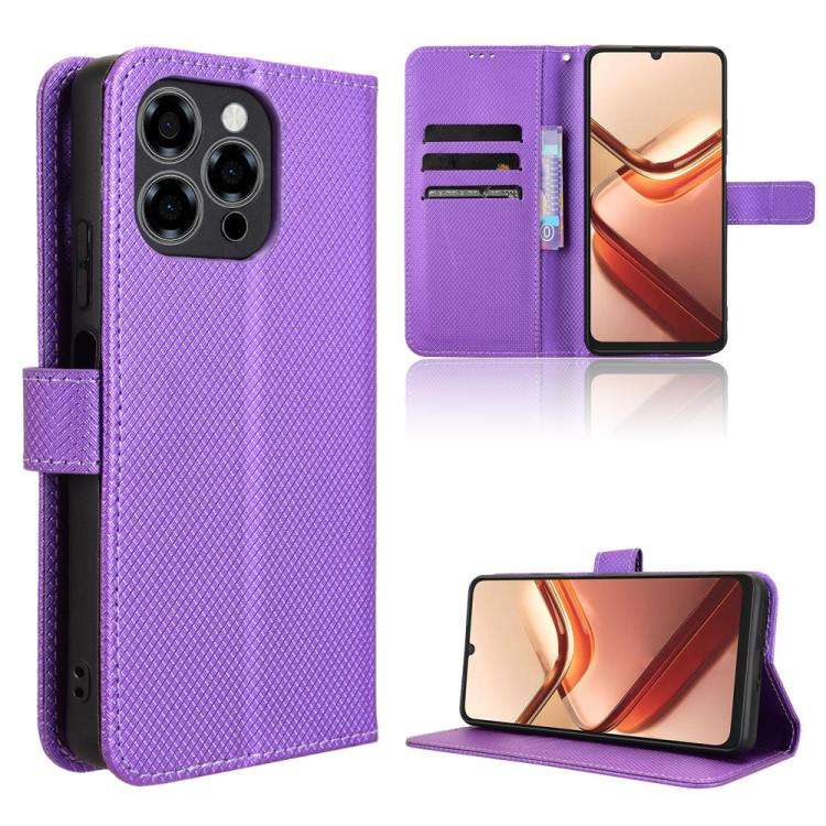 For Doogee Note 58 / Note 58 Pro Diamond Texture Leather Phone Case(Purple)
