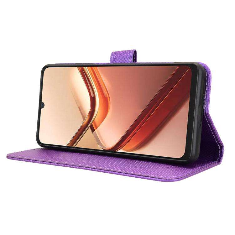 For Doogee Note 58 / Note 58 Pro Diamond Texture Leather Phone Case(Purple)