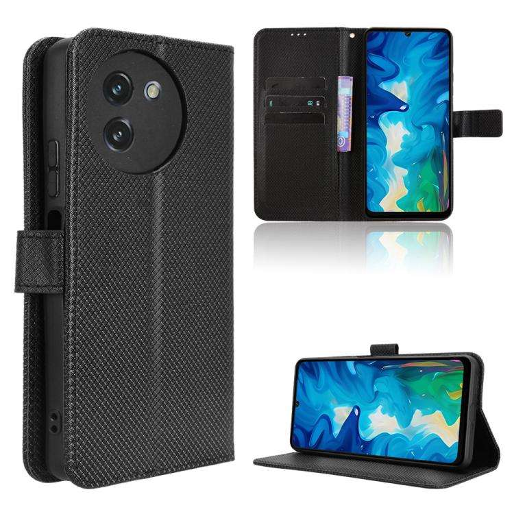 For Doogee Note 59 / Note 59 Pro Diamond Texture Leather Phone Case(Black)