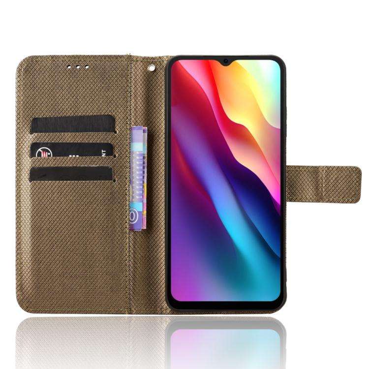 For Doogee Note 56 / Note 56 Pro Diamond Texture Leather Phone Case(Brown)