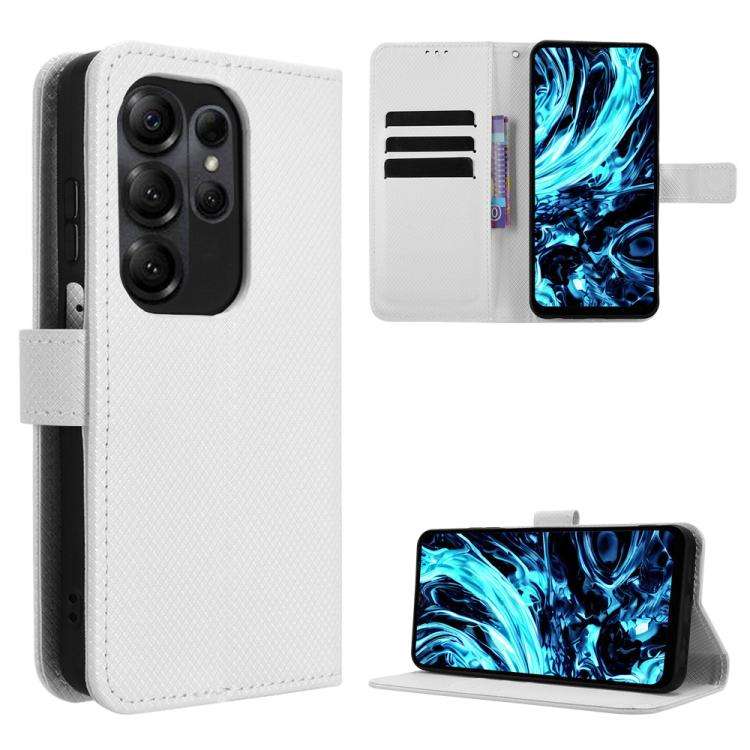 For Doogee Note 56X / Note 56X Pro Diamond Texture Leather Phone Case(White)