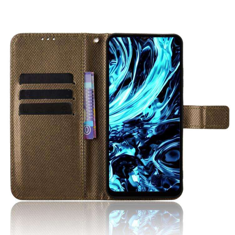 For Doogee Note 56X / Note 56X Pro Diamond Texture Leather Phone Case(Brown)