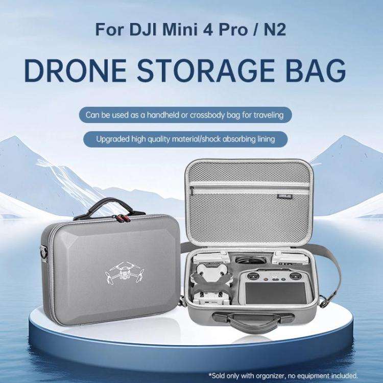 For DJI Mini 4 Pro / N2 STARTRC Shoulder Storage Bag PU Handbag(Grey)
