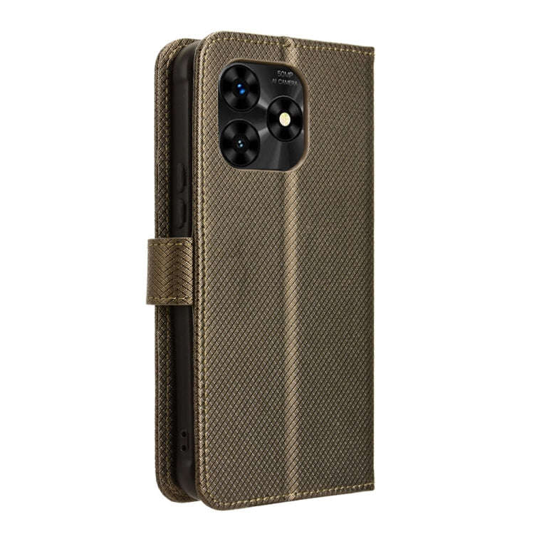 For Umidigi G5 / G5A Diamond Texture Leather Phone Case(Brown)