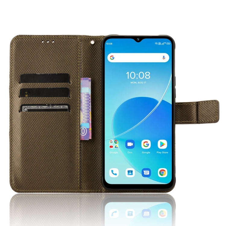 For Umidigi G5 / G5A Diamond Texture Leather Phone Case(Brown)