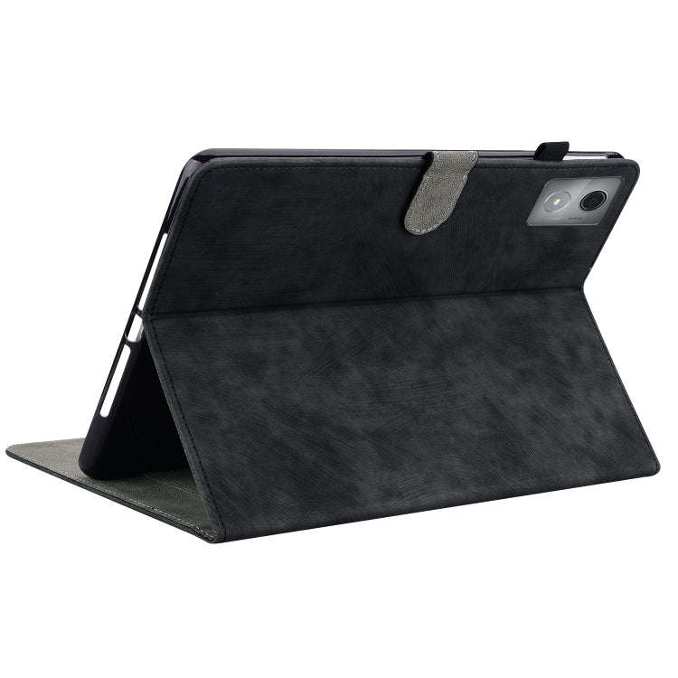 For Lenovo Tab K11 Plus Tiger Pattern Flip Leather Tablet Case(Black)