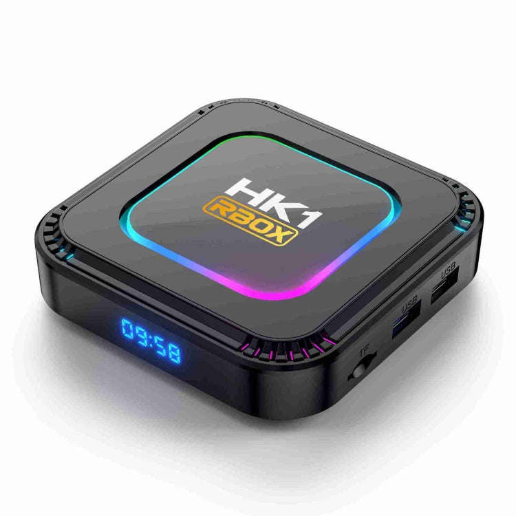 HK1 RBOX K8 8K Android 13.0 Smart TV Box with Remote Control, 4GB+32GB, RK3528 Quad-Core(UK Plug)