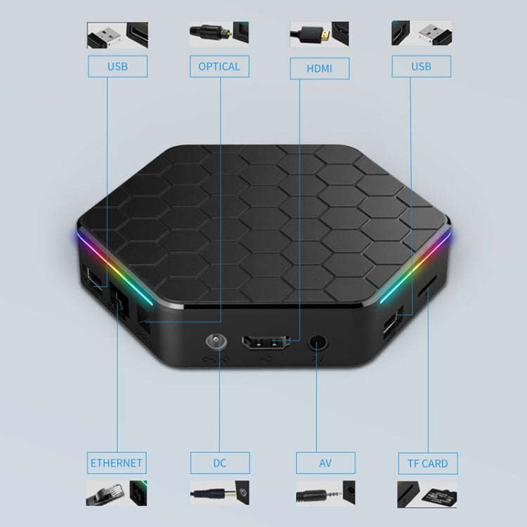 T95Z Plus 8K WiFi6 Android 12.0 Smart TV Box with Remote Control, 2GB+16GB, Allwinner H618 Quad-C...