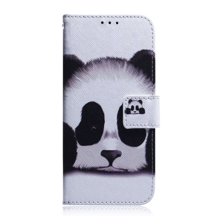 For Motorola Moto G04s / Moto E14 Coloured Drawing Flip Leather Phone Case(Panda)