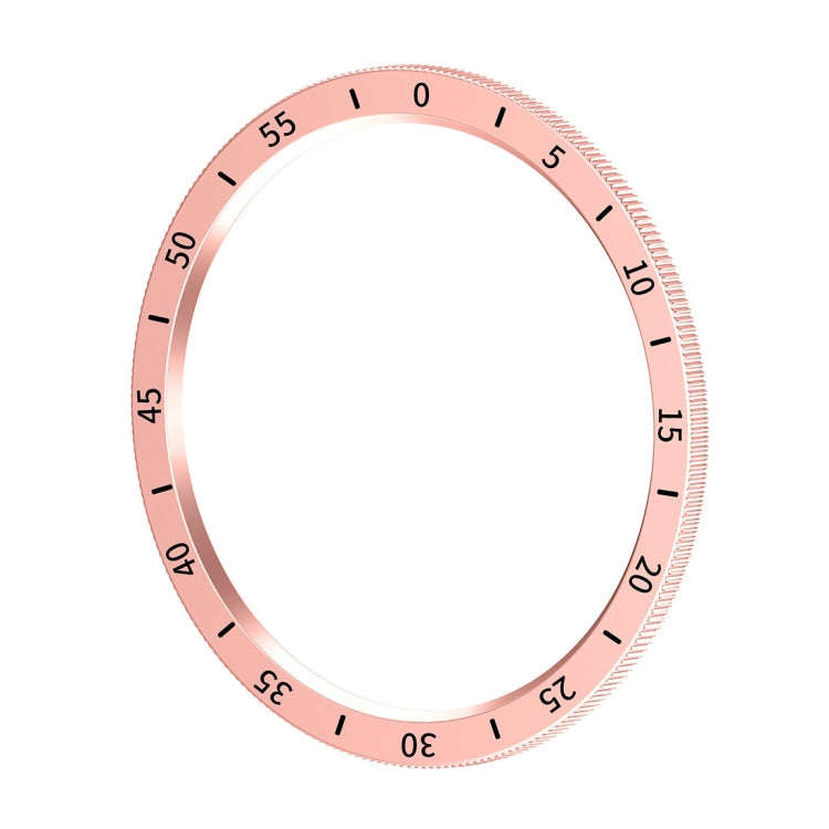 For Samsung Galaxy Watch 6 Classic 43mm Smart Watch Dial Protection Frame with Time Scale(Rose Gold)