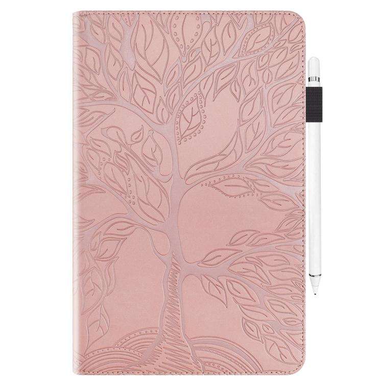 For Honor Pad 10 Life Tree Series Horizontal Flip Leather Tablet Case(Rose Gold)